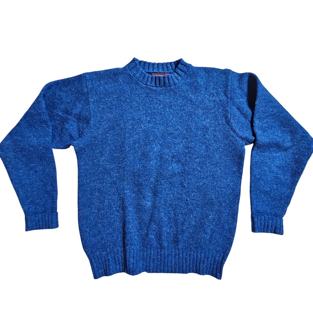 Vintage Nordstrom Mens Shetland Wool Crewneck Sweater‎ M Tall Grandpacore Staple